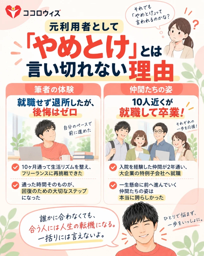 元利用者として就労移行やめとけと言い切れない理由