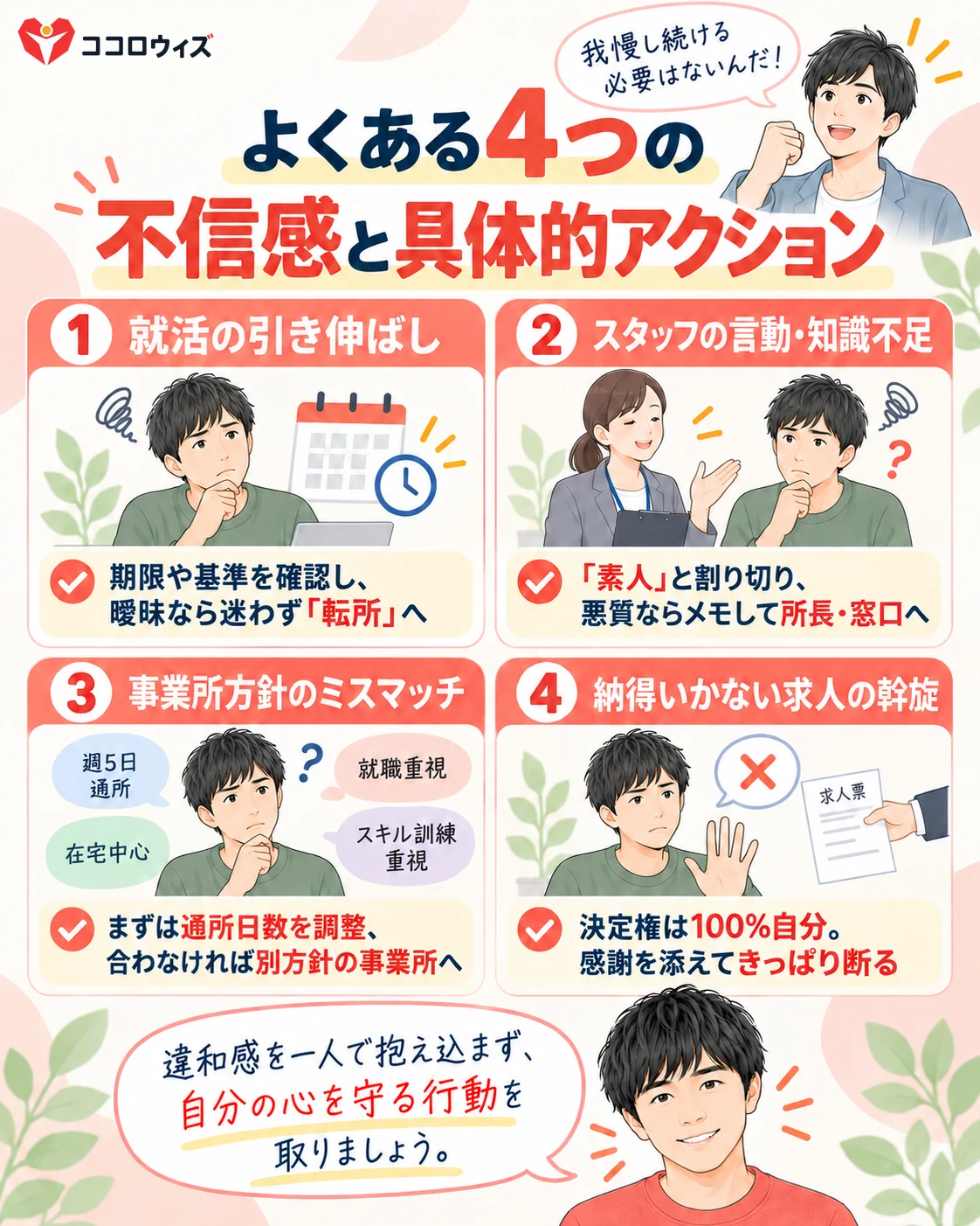よくある4つの不信感と具体的アクション